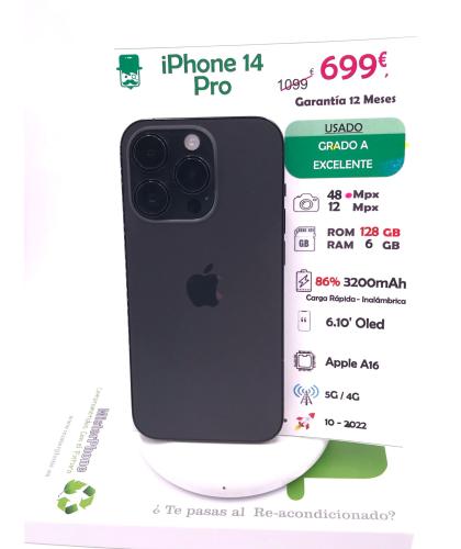 iPhone 14 Pro 128GB - Negro espacial - 247908