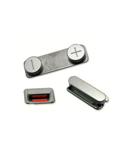 Boton on / off + Volumen Para Apple Iphone 5S Plata