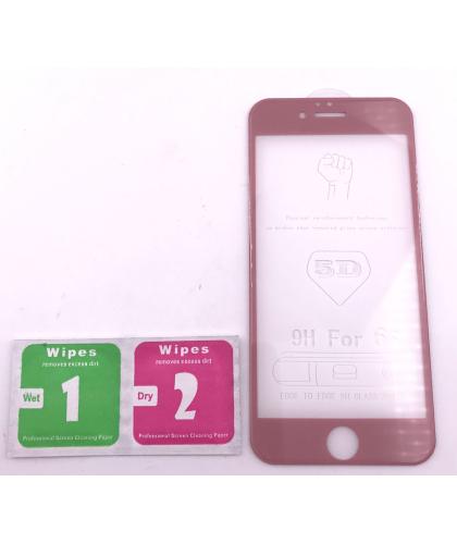Cristal Templado 9D Para Apple Iphone 6 Rosa