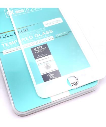 Cristal Templado full glue premium Para Apple iPhone 7 Plus / 8 Plus Blanco full glue premium