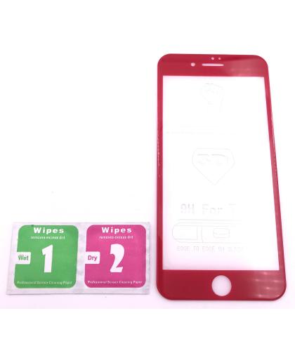 Cristal Templado Para Apple Iphone 7 Rojo