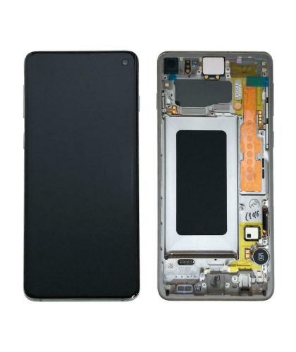 Pantalla Samsung Galaxy S10 G973 Prism Silver/White Original Service Pack GH82-18850G/18835G