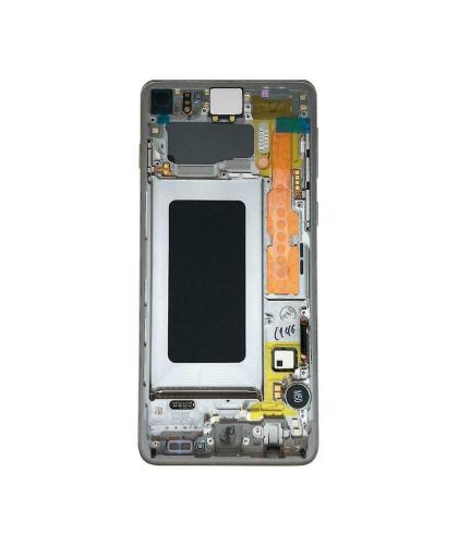 Pantalla Samsung Galaxy S10 G973 Prism Silver/White Original Service Pack GH82-18850G/18835G
