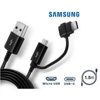 Cable Combo Usb Y Tipo C 1.1 Metro Negro Original Samsung Ep-Dg950Dbe Acc011