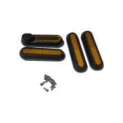 Set De Soportes Embellecedores Reflectantes Para Patinete Xiaomi Mi Scooter Pro 2, 1S, Essential - Negro / Amarillo
